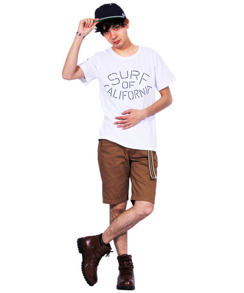 ８(eight)（エイト）の「SURF デニム 半袖Tシャツ アメカジ  （Tシャツ/カットソー・メンズ・ブルー/ホワイト/ネイビー・MEDIUM/LARGE）」の4枚目の写真