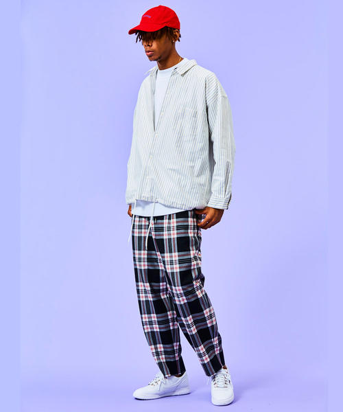MONKEY TIME（モンキータイム）の「＜monkey time＞ STRIPE SHIRT JACKET/シャツ（シャツ/ブラウス・メンズ・オフホワイト/ロイヤルブルー・SMALL/MEDIUM/X-LARGE/LARGE）」の4枚目の写真