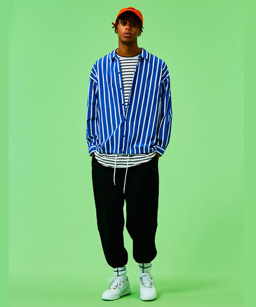 MONKEY TIME（モンキータイム）の「＜monkey time＞ STRIPE SHIRT JACKET/シャツ（シャツ/ブラウス・メンズ・オフホワイト/ロイヤルブルー・SMALL/MEDIUM/X-LARGE/LARGE）」の9枚目の写真