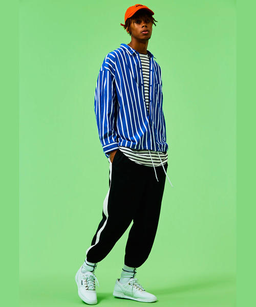 MONKEY TIME（モンキータイム）の「＜monkey time＞ STRIPE SHIRT JACKET/シャツ（シャツ/ブラウス・メンズ・オフホワイト/ロイヤルブルー・SMALL/MEDIUM/X-LARGE/LARGE）」の3枚目の写真
