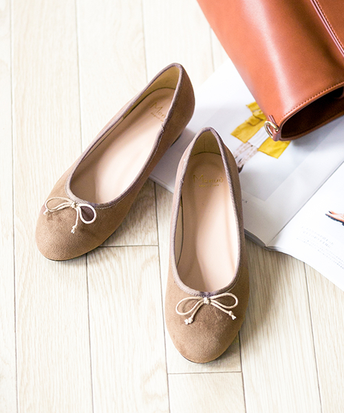 menue（メヌエ）の「ウエッジヒール ラウンドトゥ バレエシューズ（バレエシューズ・レディース・ブラック系その他/ブラック系その他2/ブラック/グレー/ブラウン系その他/ベージュ/レッド/レッド系その他/マスタード/モスグリーン/ブルー系その他/チャコールアッシュ/ワインレッド/ブラック系その他3・39/41/38/34/36/37/35/40）」の7枚目の写真