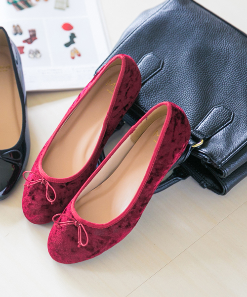 menue（メヌエ）の「ウエッジヒール ラウンドトゥ バレエシューズ（バレエシューズ・レディース・ブラック系その他/ブラック系その他2/ブラック/グレー/ブラウン系その他/ベージュ/レッド/レッド系その他/マスタード/モスグリーン/ブルー系その他/チャコールアッシュ/ワインレッド/ブラック系その他3・39/41/38/34/36/37/35/40）」の13枚目の写真