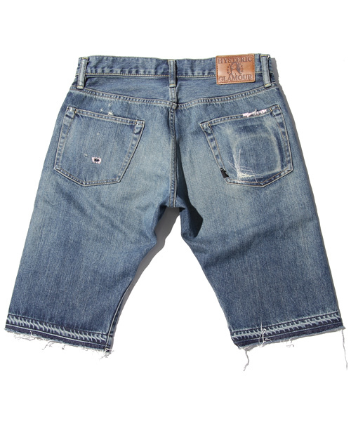 HYSTERIC GLAMOUR（ヒステリックグラマー）の「CSR加工デニムショートPT（デニムパンツ・メンズ・インディゴブルー・28inch/30inch/32inch/34inch）」の5枚目の写真