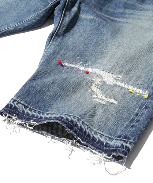 HYSTERIC GLAMOUR（ヒステリックグラマー）の「CSR加工デニムショートPT（デニムパンツ・メンズ・インディゴブルー・28inch/30inch/32inch/34inch）」の6枚目の写真