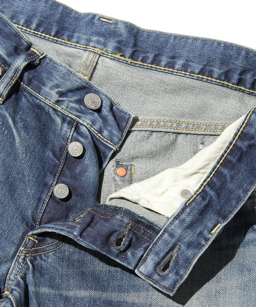 HYSTERIC GLAMOUR（ヒステリックグラマー）の「CSR加工デニムショートPT（デニムパンツ・メンズ・インディゴブルー・28inch/30inch/32inch/34inch）」の7枚目の写真