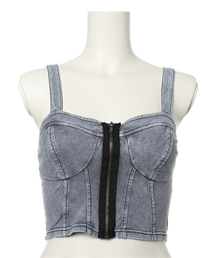 TOPSHOP | DENIM ZIP BRALET(その他トップス)