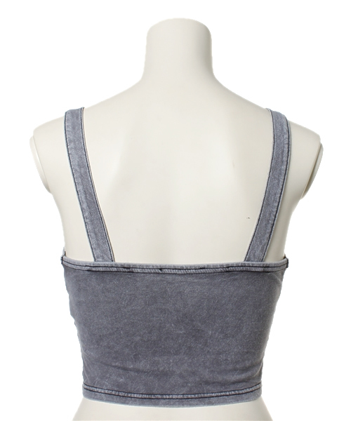 TOPSHOP（トップショップ）の「DENIM ZIP BRALET（その他トップス・レディース・グレー・6/10/12/8）」の3枚目の写真