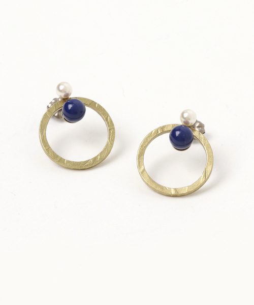 TONE SELECT GOODS(トーンセレクトグッズ)の「【bea-jux】真鍮リングシリーズ/ピアス(ピアス(両耳用)・レディース・ピンク/ブルー・FREE)」の5枚目の写真