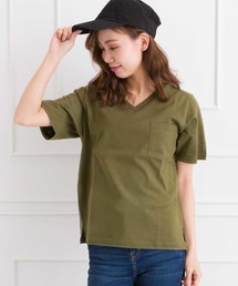 SpRay | ポケ付Ｖネック　Ｔシャツ(Tシャツ/カットソー)