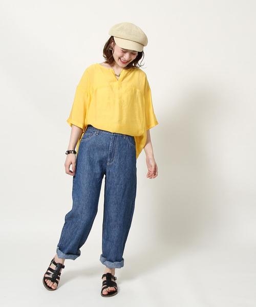 coen（コーエン）の「ヴィンテージサテンブラウス（シャツ/ブラウス・レディース・ホワイト/ネイビー/イエロー・FREE）」の12枚目の写真