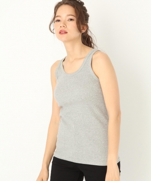 niko and...（ニコアンド）の「オリジナルテレコタンクトップ（タンクトップ・レディース・グレー/オフホワイト/ブラック/アイボリー/ラベンダー・SMALL/MEDIUM/LARGE）」の4枚目の写真