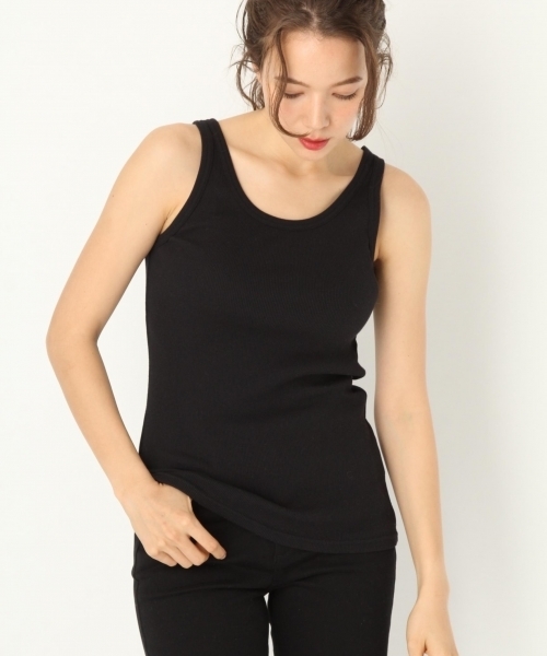 niko and...（ニコアンド）の「オリジナルテレコタンクトップ（タンクトップ・レディース・グレー/オフホワイト/ブラック/アイボリー/ラベンダー・SMALL/MEDIUM/LARGE）」の3枚目の写真