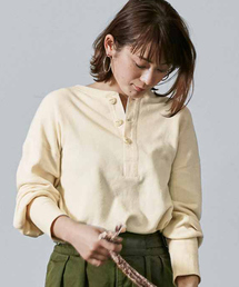 MEDE19F | MEDE19F  甘編みコットンヘンリーネックスウェット(スウェット)