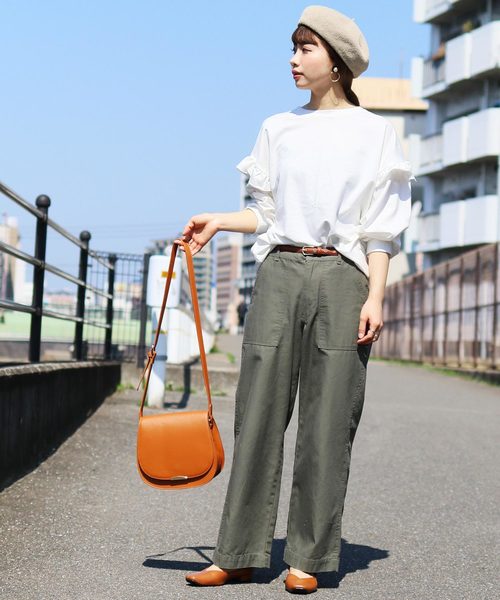 reca(レカ)の「【zozotown限定】切りっぱなしフリル袖が大人可愛い◇袖ボリュームスウェットカットソー【2018 S/S 】(Tシャツ/カットソー・レディース・ホワイト/ネイビー/ピンク・FREE)」の13枚目の写真