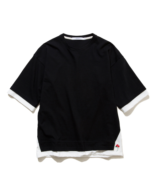 rehacer(レアセル)の「rehacer : Fake Layered Wide CS / フェイクレイヤード ワイド カットソー(Tシャツ/カットソー・メンズ・ブラック/グレー/グリーン・LARGE/MEDIUM/SMALL)」の11枚目の写真