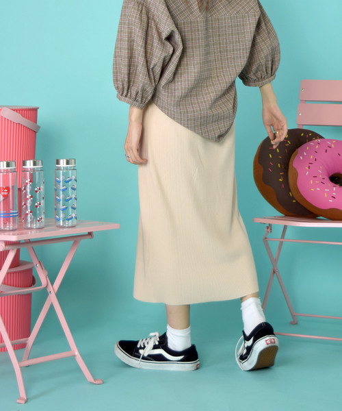 w closet(ダブルクローゼット)の「レースアップスカート_(スカート・レディース・グレー/アイボリー/スミクロ/ライトグレー/ブラウン/ダークグレー・FREE)」の17枚目の写真