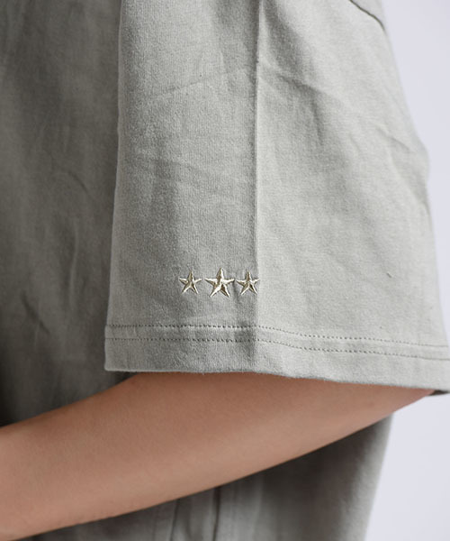 LIPSTAR(リップスター)の「袖星刺繍スリットチュニック(Tシャツ/カットソー・レディース・ブラック/オフホワイト/ピンク/グリーン系その他2・M)」の14枚目の写真