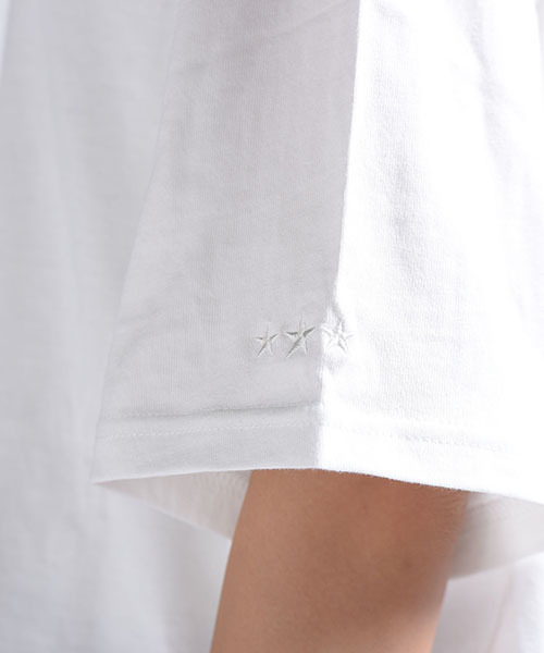 LIPSTAR(リップスター)の「袖星刺繍スリットチュニック(Tシャツ/カットソー・レディース・ブラック/オフホワイト/ピンク/グリーン系その他2・M)」の16枚目の写真