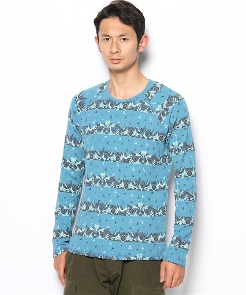 チチカカ(チチカカ)の「ティピワッフルTシャツ(Tシャツ/カットソー・メンズ・ブルー/グレー・FREE)」の2枚目の写真