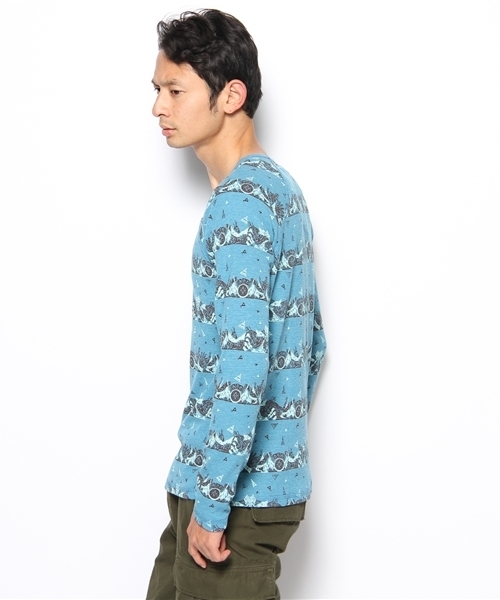 チチカカ(チチカカ)の「ティピワッフルTシャツ(Tシャツ/カットソー・メンズ・ブルー/グレー・FREE)」の4枚目の写真