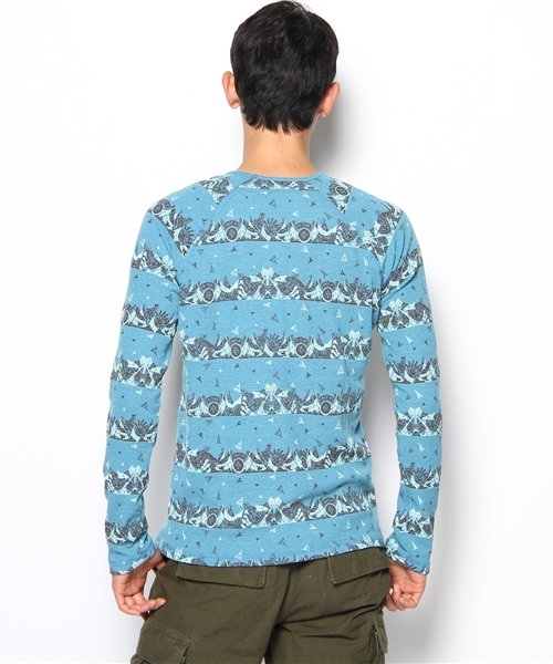 チチカカ(チチカカ)の「ティピワッフルTシャツ(Tシャツ/カットソー・メンズ・ブルー/グレー・FREE)」の5枚目の写真