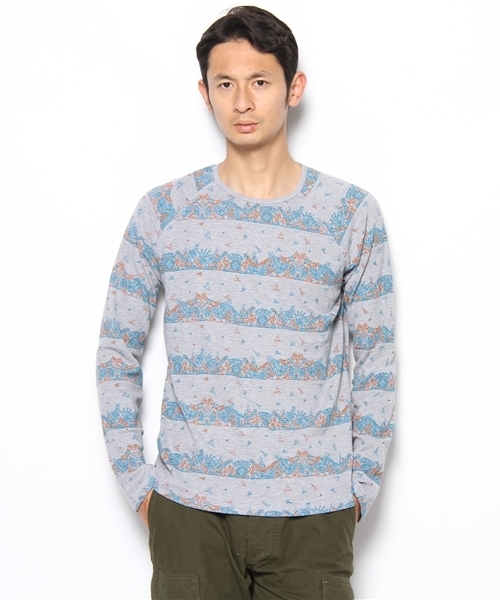 チチカカ(チチカカ)の「ティピワッフルTシャツ(Tシャツ/カットソー・メンズ・ブルー/グレー・FREE)」の9枚目の写真