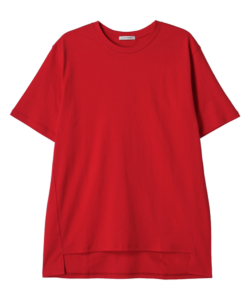 CLANE(クラネ)の「アンイーブンTシャツ(Tシャツ/カットソー・メンズ・ホワイト/ブラック/ベージュ/レッド・1/2)」の1枚目の写真