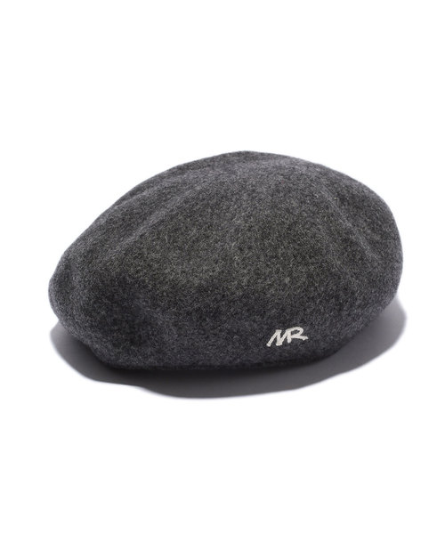 MR.OLIVE（ミスターオリーブ）の「RACAL×MR.OLIVE COLLABORATION /  MR ONE POINT WOOL BERET（ハンチング/ベレー帽・メンズ・ブラック/チャコールグレー/ダークブラウン・FREE）」の5枚目の写真