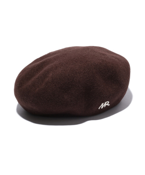 MR.OLIVE（ミスターオリーブ）の「RACAL×MR.OLIVE COLLABORATION /  MR ONE POINT WOOL BERET（ハンチング/ベレー帽・メンズ・ブラック/チャコールグレー/ダークブラウン・FREE）」の10枚目の写真