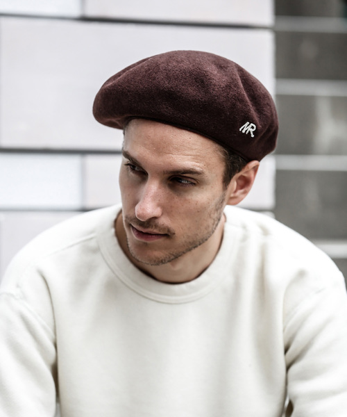 MR.OLIVE（ミスターオリーブ）の「RACAL×MR.OLIVE COLLABORATION /  MR ONE POINT WOOL BERET（ハンチング/ベレー帽・メンズ・ブラック/チャコールグレー/ダークブラウン・FREE）」の15枚目の写真