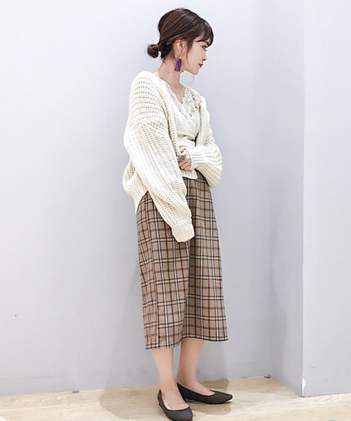 見える 女将 九 アース ミュージック アンド エコロジー ニット カーディガン Apab Jp