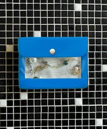nahe(ネーエ)のnahe ネーエ ジェネラルパーパスケース ミニポーチ 財布 カード スクエア クリア 直営店限定 ネオン A7(コインケース)