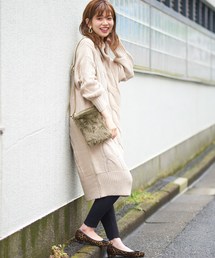 natural couture | ビックケーブルタートルワンピ(ワンピース)