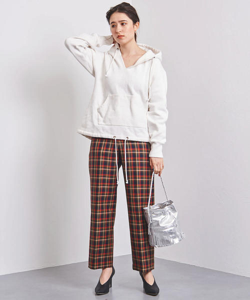 UNITED ARROWS（ユナイテッドアローズ）の「UWSC ハイウエスト ワイドパンツ②（その他パンツ・レディース・その他7/ベージュ/ネイビー/その他2・38/36/34）」の4枚目の写真