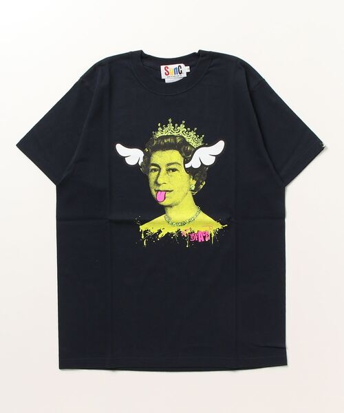 Sync.(スィンク)の「Sync. 【D*FACE】 TEE "DOG SAVE THE QUEEN"(Tシャツ/カットソー・メンズ・ホワイト/ブラック/ヘザーグレー/ネイビー・SMALL/MEDIUM/LARGE/X-LARGE)」の4枚目の写真