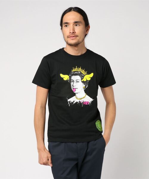 Sync.(スィンク)の「Sync. 【D*FACE】 TEE "DOG SAVE THE QUEEN"(Tシャツ/カットソー・メンズ・ホワイト/ブラック/ヘザーグレー/ネイビー・SMALL/MEDIUM/LARGE/X-LARGE)」の2枚目の写真