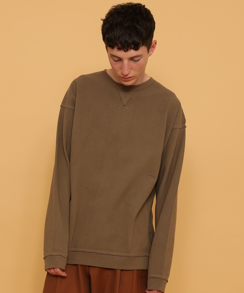marka（マーカ）の「【marka】CUT/OFF CREW NECK（Tシャツ/カットソー・メンズ・ベージュ/ブラック/グレー/ホワイト・1/2）」の4枚目の写真