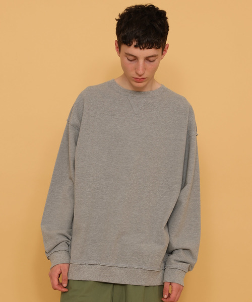 marka（マーカ）の「【marka】CUT/OFF CREW NECK（Tシャツ/カットソー・メンズ・ベージュ/ブラック/グレー/ホワイト・1/2）」の3枚目の写真
