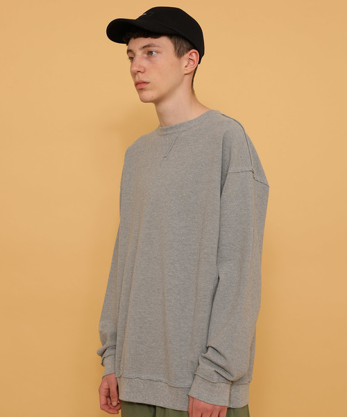 marka（マーカ）の「【marka】CUT/OFF CREW NECK（Tシャツ/カットソー・メンズ・ベージュ/ブラック/グレー/ホワイト・1/2）」の12枚目の写真