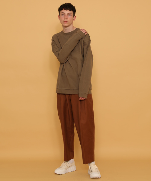 marka（マーカ）の「【marka】CUT/OFF CREW NECK（Tシャツ/カットソー・メンズ・ベージュ/ブラック/グレー/ホワイト・1/2）」の7枚目の写真