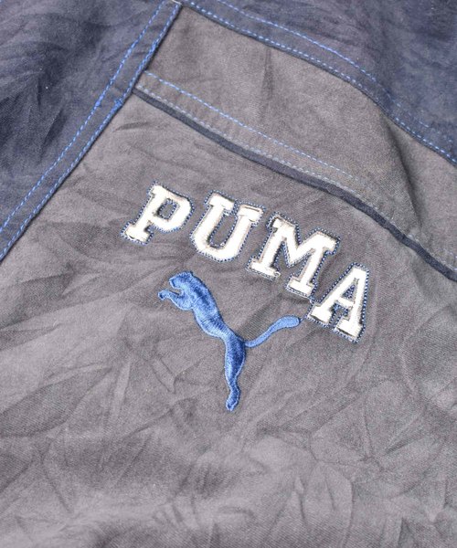 PUMA（プーマ）の「【ヴィンテージ古着】90's PUMA/プーマ ベロア ジャージ トラックジャケット（ジャージ・メンズ・ネイビー・LARGE）」の2枚目の写真