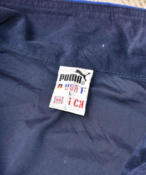 PUMA（プーマ）の「【ヴィンテージ古着】90's PUMA/プーマ ベロア ジャージ トラックジャケット（ジャージ・メンズ・ネイビー・LARGE）」の3枚目の写真