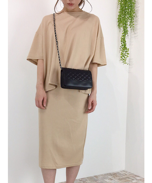 CLEA（クレア）の「キルティングチェーン ミニショルダーバッグ（ショルダーバッグ・レディース・アイボリー/ベージュ/ブラック・FREE）」の5枚目の写真