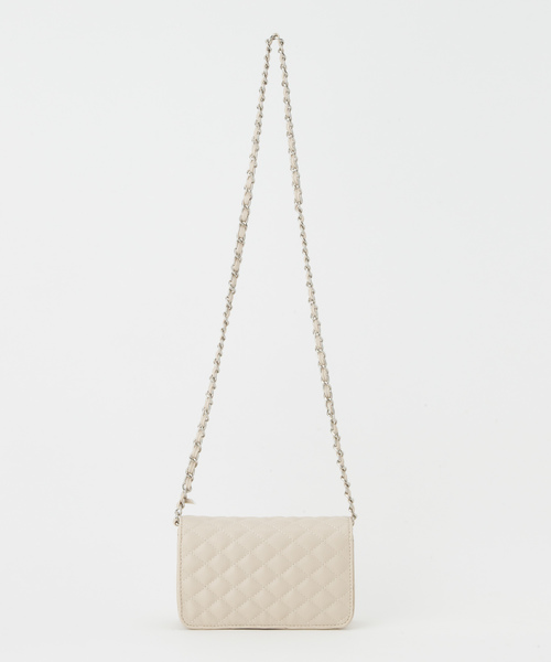 CLEA（クレア）の「キルティングチェーン ミニショルダーバッグ（ショルダーバッグ・レディース・アイボリー/ベージュ/ブラック・FREE）」の17枚目の写真