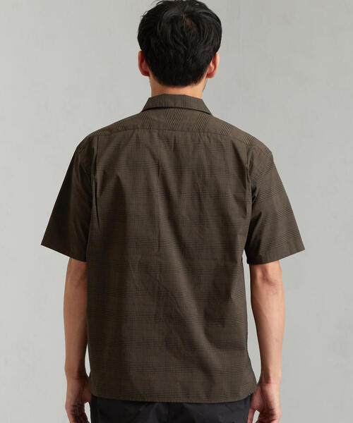 green label relaxing（グリーンレーベルリラクシング）の「CM ドライチェック オープンカラー 半袖 シャツ（シャツ/ブラウス・メンズ・ネイビー/ダークブラウン・XL/L/S/M）」の3枚目の写真