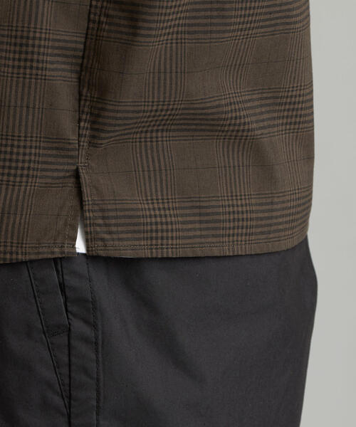 green label relaxing（グリーンレーベルリラクシング）の「CM ドライチェック オープンカラー 半袖 シャツ（シャツ/ブラウス・メンズ・ネイビー/ダークブラウン・XL/L/S/M）」の9枚目の写真