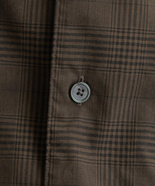 green label relaxing（グリーンレーベルリラクシング）の「CM ドライチェック オープンカラー 半袖 シャツ（シャツ/ブラウス・メンズ・ネイビー/ダークブラウン・XL/L/S/M）」の10枚目の写真