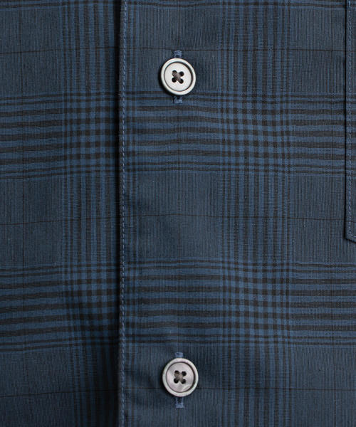 green label relaxing（グリーンレーベルリラクシング）の「CM ドライチェック オープンカラー 半袖 シャツ（シャツ/ブラウス・メンズ・ネイビー/ダークブラウン・XL/L/S/M）」の14枚目の写真