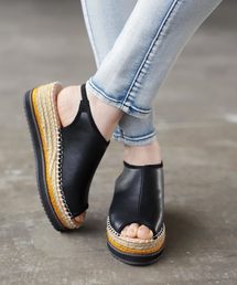 厚底ジュートソールサンダル