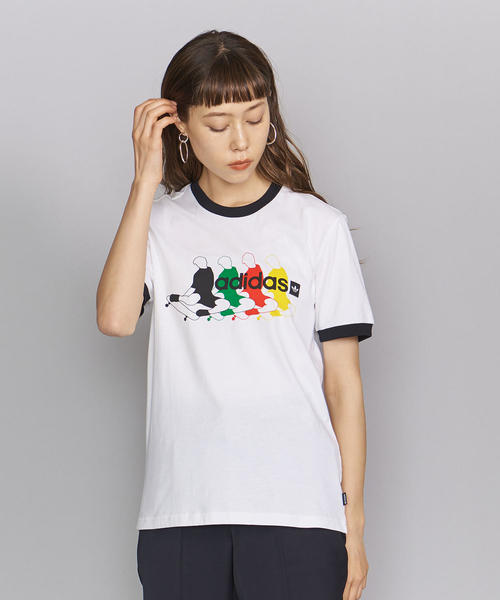 adidas アディダスオリジナルス Tシャツ リンガーT 刺繍 XL 黒 美品 adidas アディダスオリジナルス Tシャツ リンガーT 刺繍 XL 黒 美品